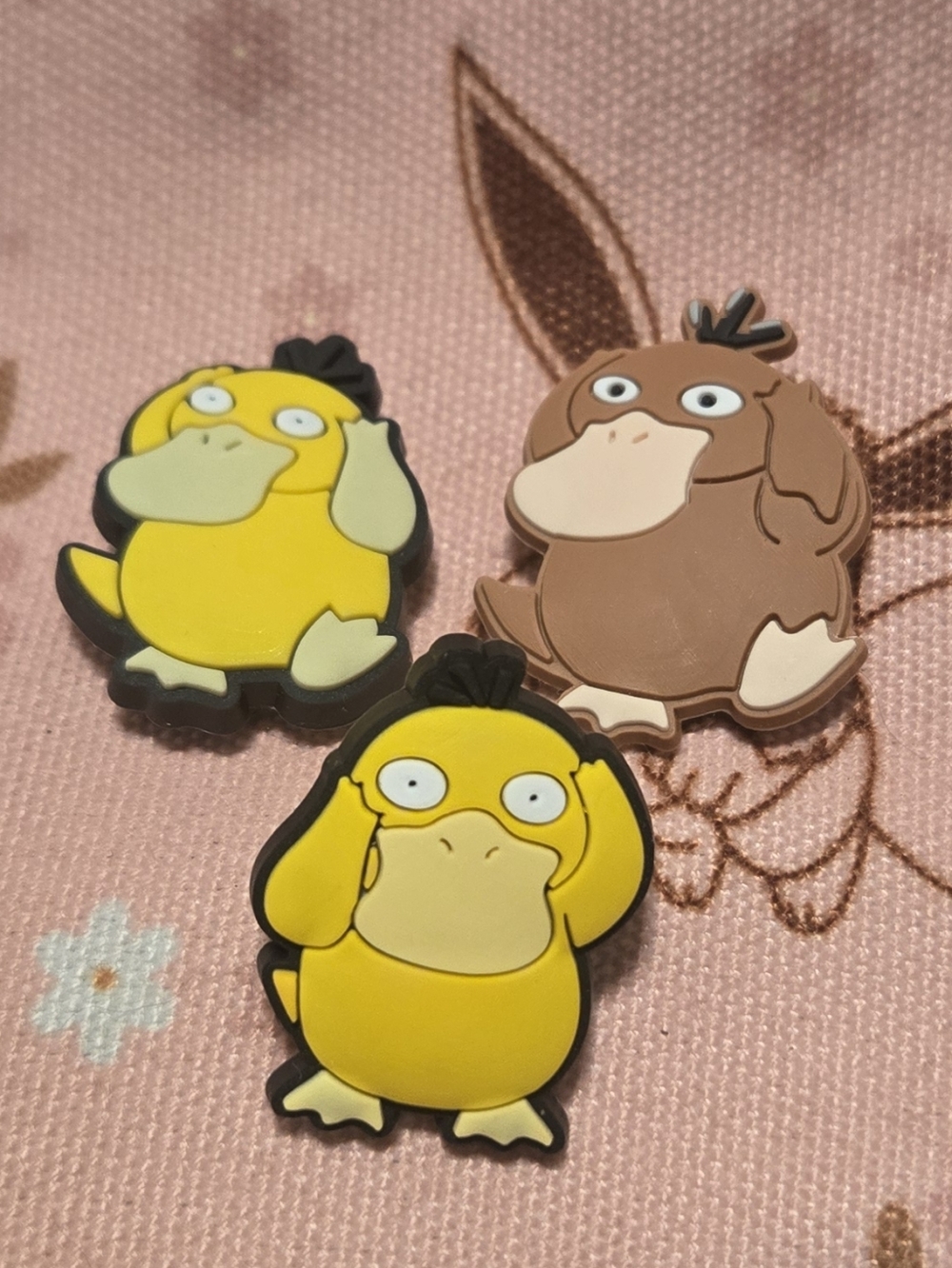 Psyduck Pokémon Croc Charms Jibbitz 3-Piece Set